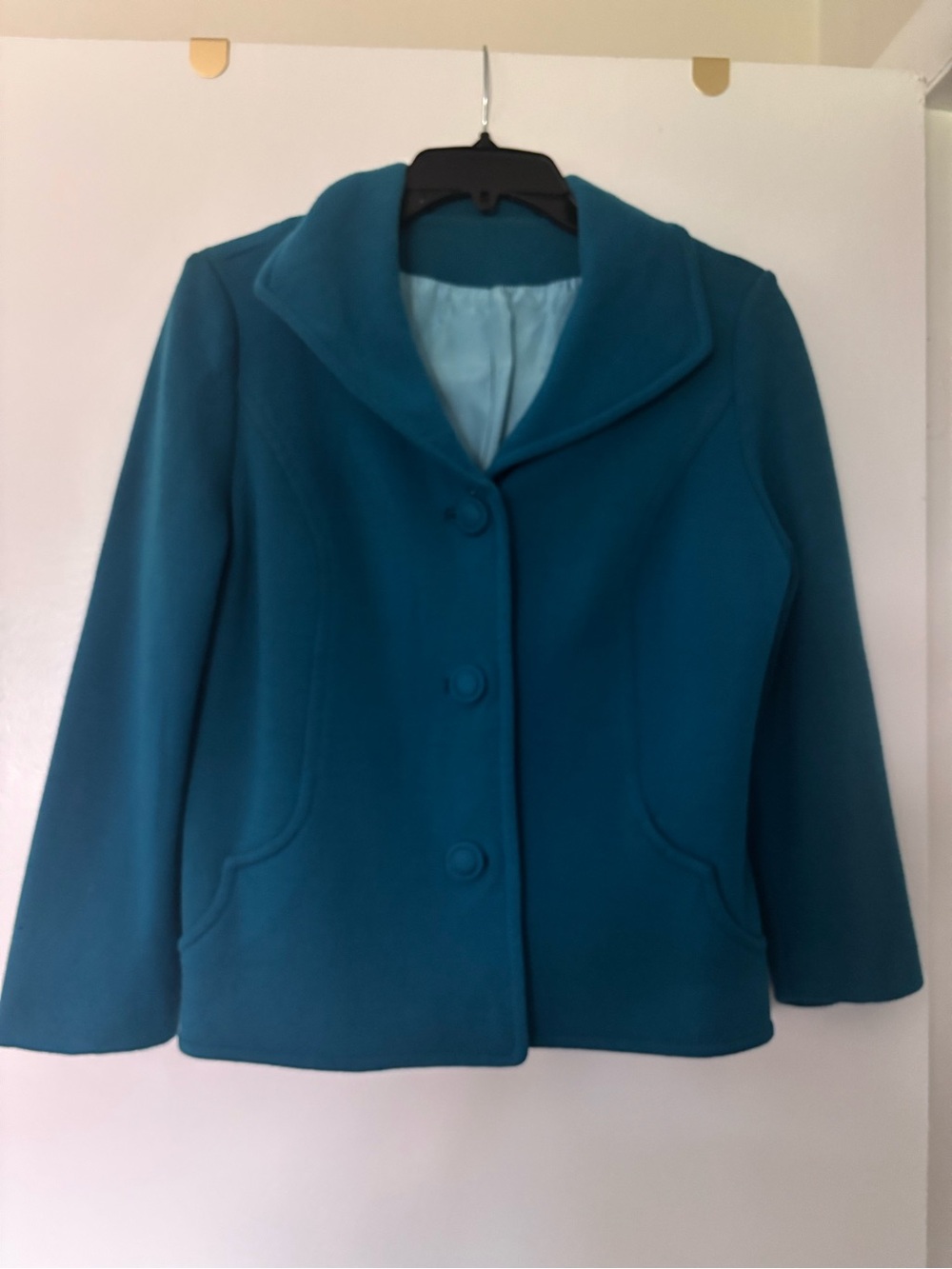 H&M Teal Button-Front Women's Blazer Jacket